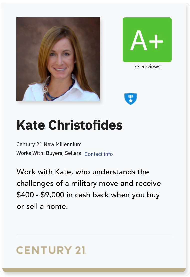 Realtor card for Kate Christofides